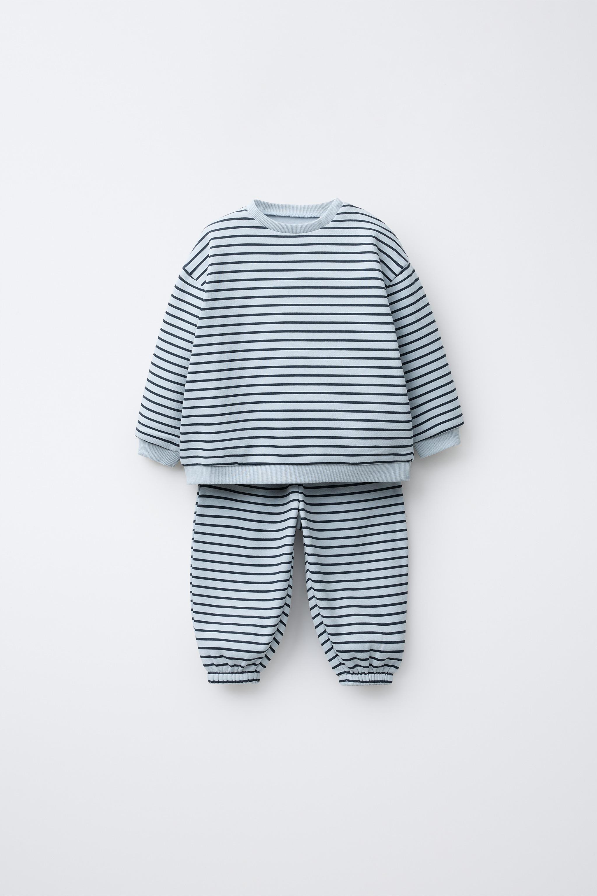 ENSEMBLE SWEAT-SHIRT ET PANTALON JOGGER À RAYURES